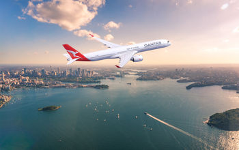 Qantas, A350-1000, airbus airplane, airplane over australia