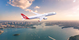 Qantas, A350-1000, airbus airplane, airplane over australia