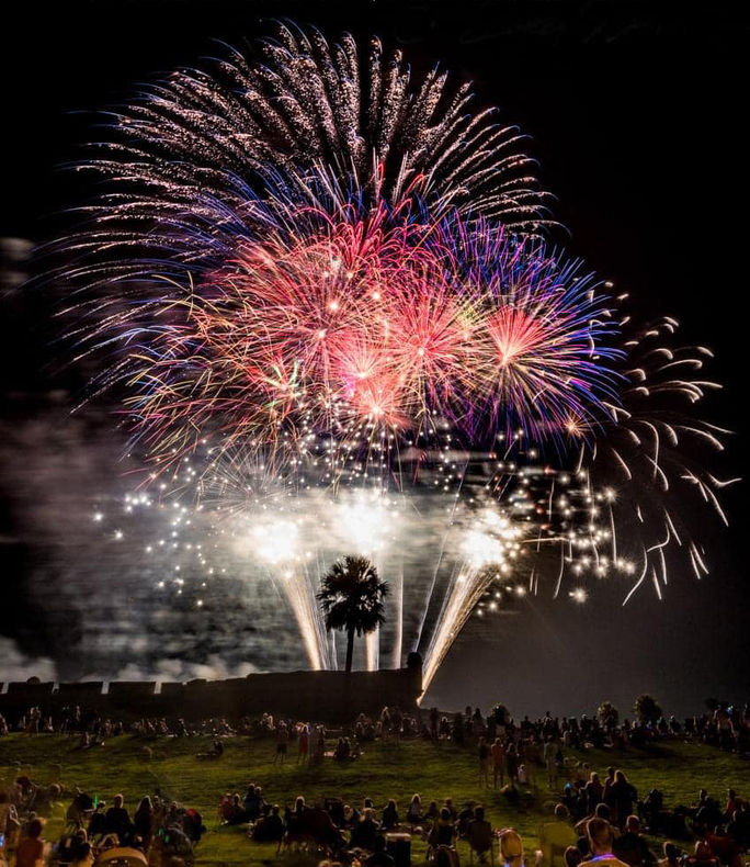 Fireworks Over the Matanzas in St. Augustine, Florida