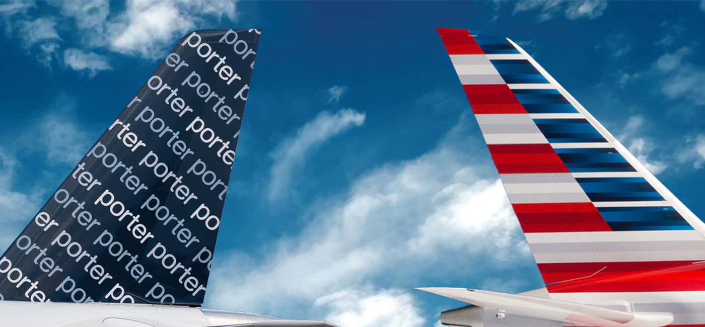 Image: Porter and American airlines (Photo Credit: Porter Airlines)