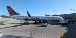 Delta Air Lines, plane, airport, tarmac,