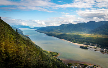 Mountain landscape in Juneau, Alaska