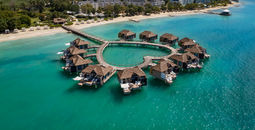 Over-the-Water Bungalows at Sandals South Coast, Whitehouse, Jamaica.