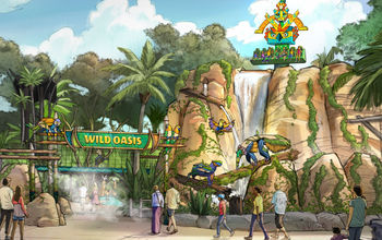 Rendering of Busch Garden Tampa Bay's new realm, Wild Oasis.