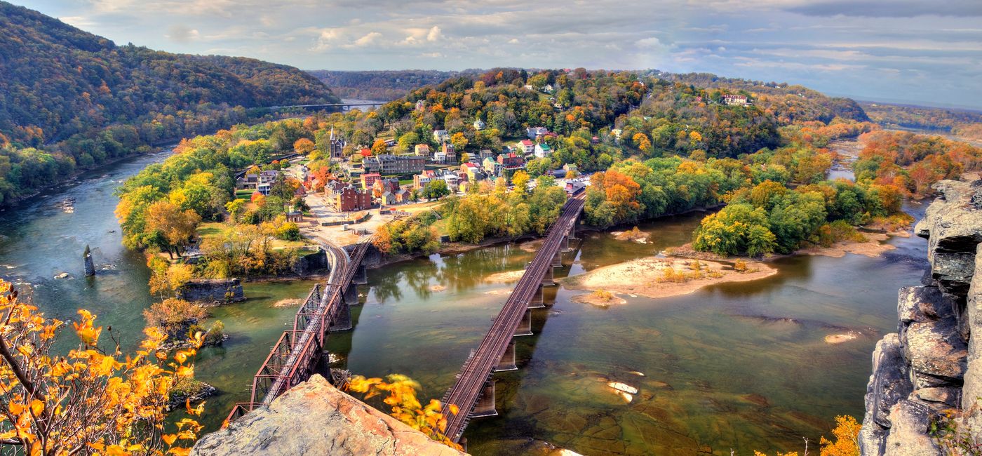 Image: View of Harpers Ferry, West Virginia during fall. (Photo Credit: Adobe/Kannan)