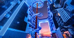 Jaw Drop @ The Spiral, the stainless steel dry slide at The Harbour on MSC World America