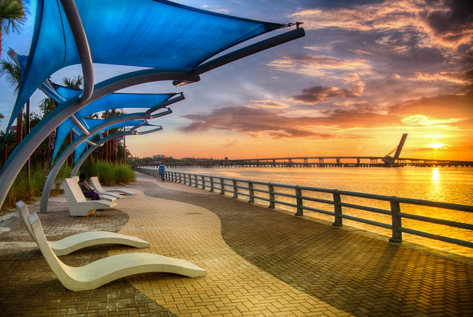 Bradenton Riverwalk on a Sunday afternoon