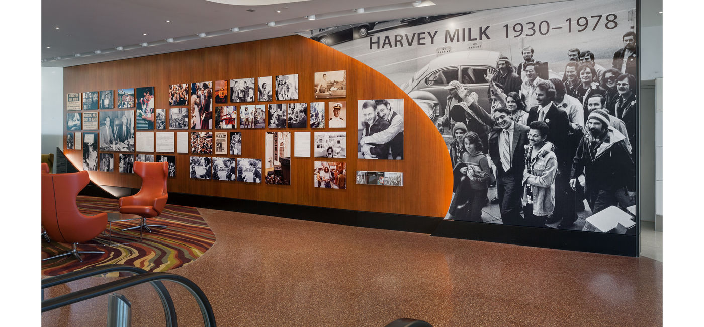 Image: Harvey Milk exhibit at San Francisco International Airport. (Photo Credit: Mark Chesnut)