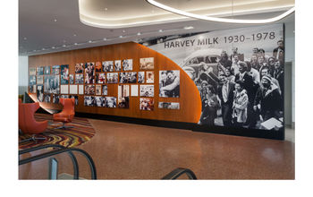 Harvey Milk exhibit at San Francisco International Airport.