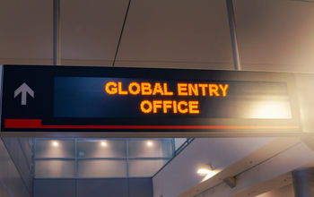 Signage for a Global Entry office