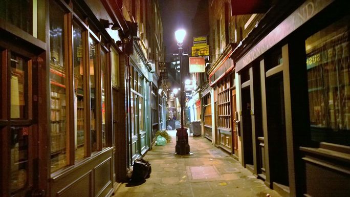 Dark alleyway as seen on a Jack The Ripper Tour of London Jack The Ripper, London,