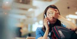 Stressed traveler
