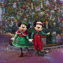 Mickey Mouse and Minnie Mouse in Holiday Attire at Disneyland Resort