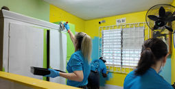 Travel advisors volunteering in Jamaica, voluntourism, giving back, helping,