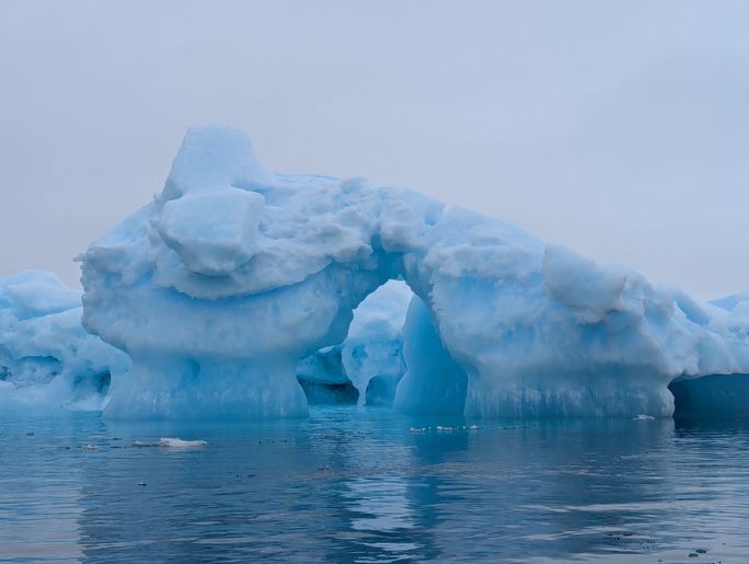 Icebergs form beautiful shapes off the coast of East Greenland