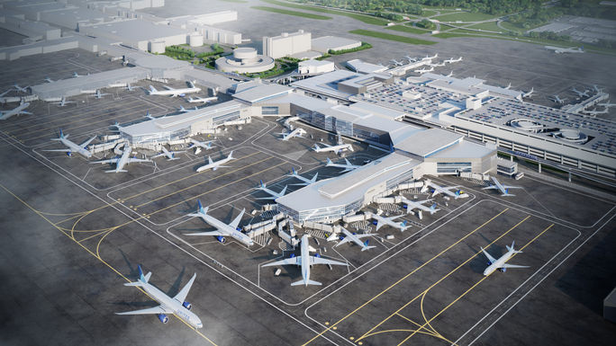 United's hub at George Bush Intercontinental Airport. United's hub at George Bush Intercontinental Airport.
