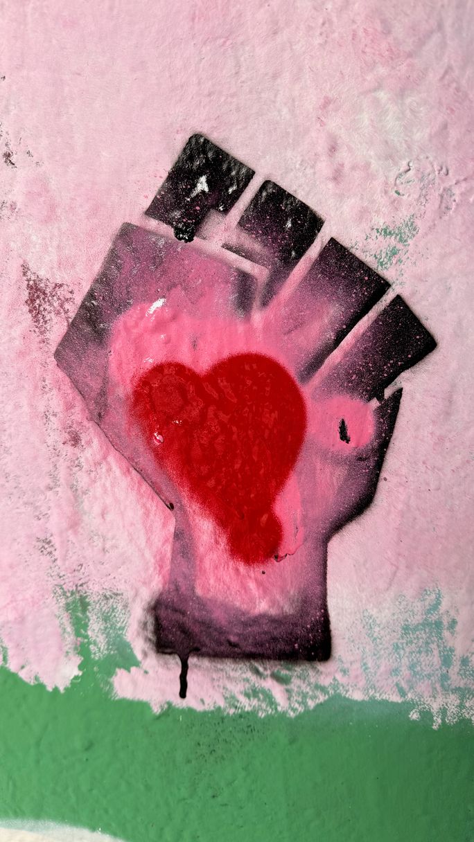 The author used stencils to create graffiti art at the STRAAT Museum. The author used stencils to create graffiti art at the STRAAT Museum.