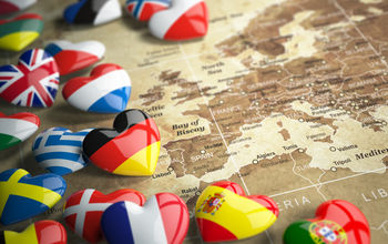 Map of Europe, Europe, map, travel, hearts