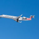 American Eagle Bombardier jet landing