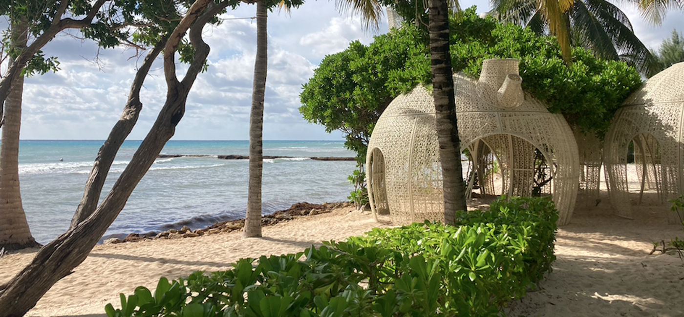 Image: Beach gazebos provide a beautiful setting for wedding ceremonies. (Photo Credit: Marsha Mowers)