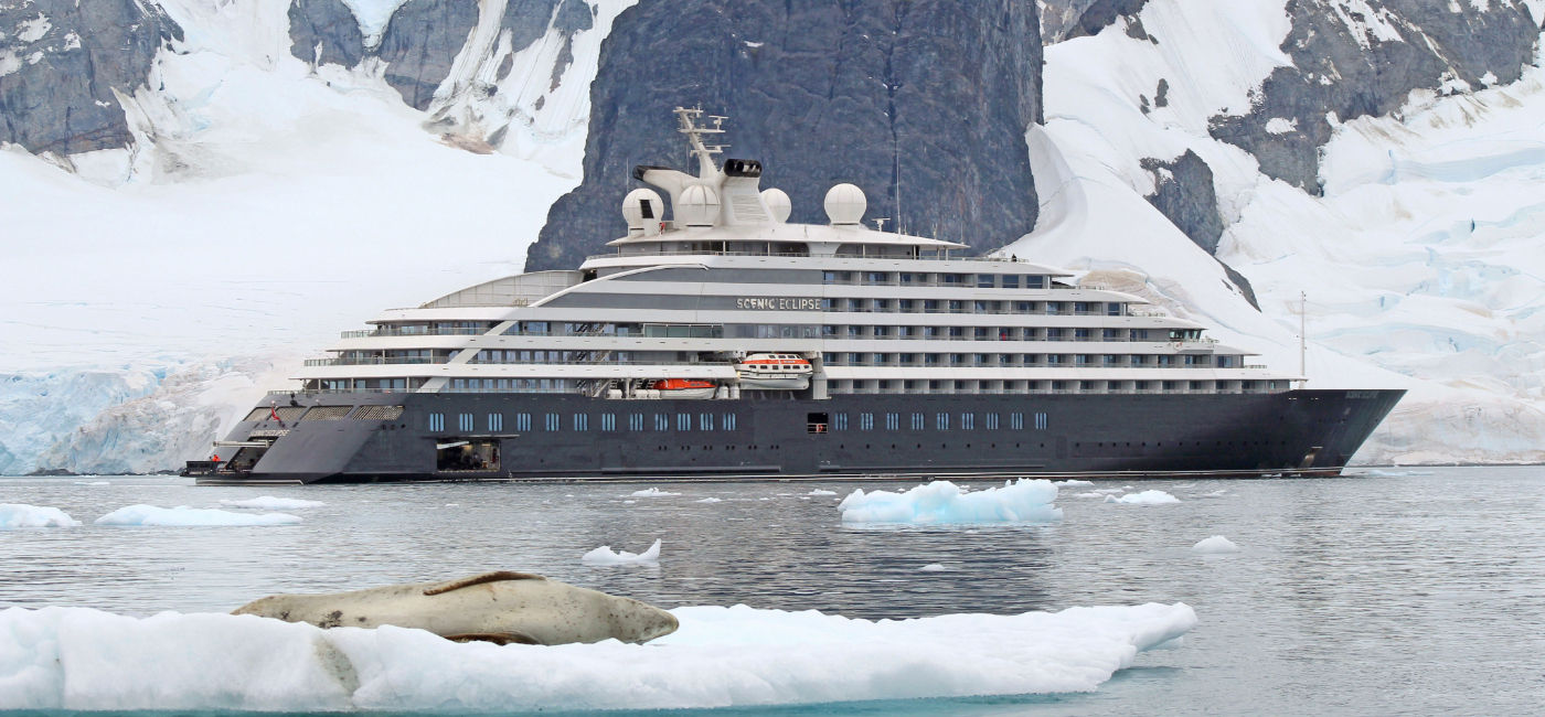 Image: Scenic Eclipse in Antarctica with Leopard Seals. (Photo Credit: Scenic Group)