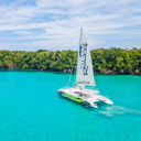 An Island Routes catamaran sailing in the Caribbean.