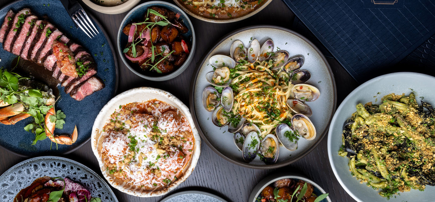 Image: Dishes from the Courtney Room restaurant in the Magnolia Hotel (Photo Credit: Leila Kwok for Magnolia Hotel and Spa)