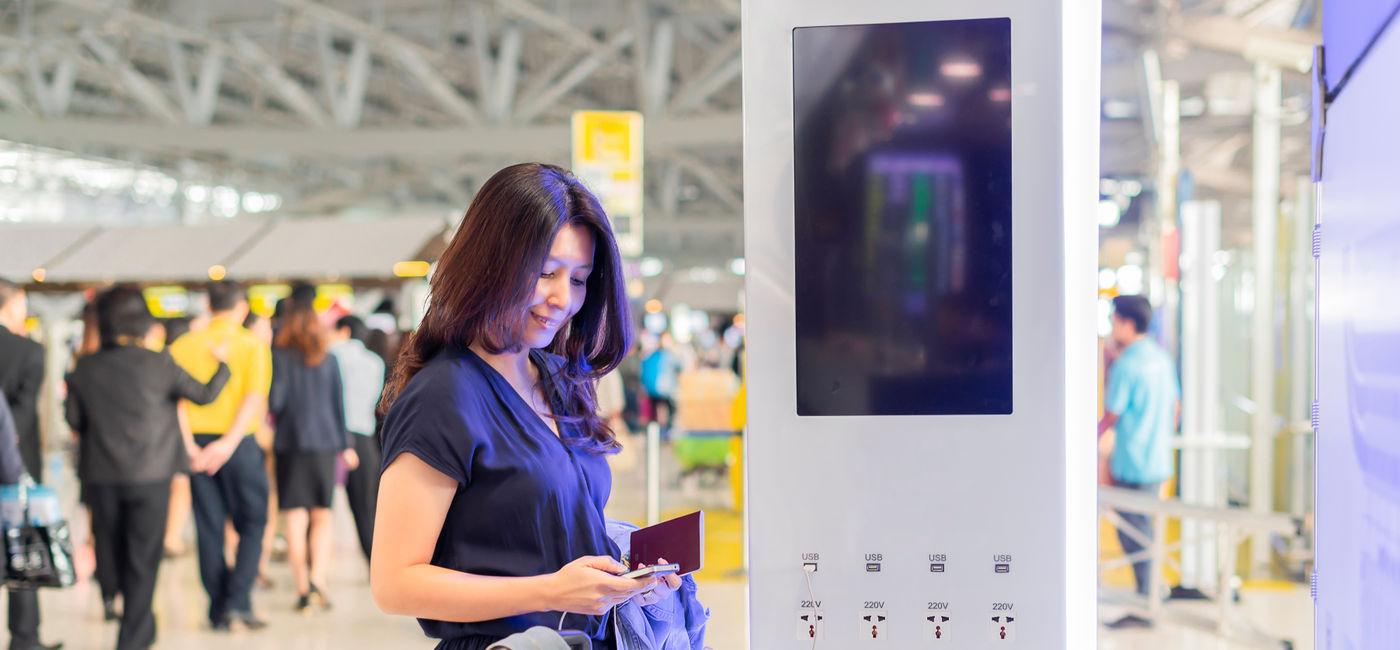 Image: TSA is warning travelers to avoid using USB charging stations at airports as the ports may be affected by malware. (Photo Credit: Courtesy AdobeStock)