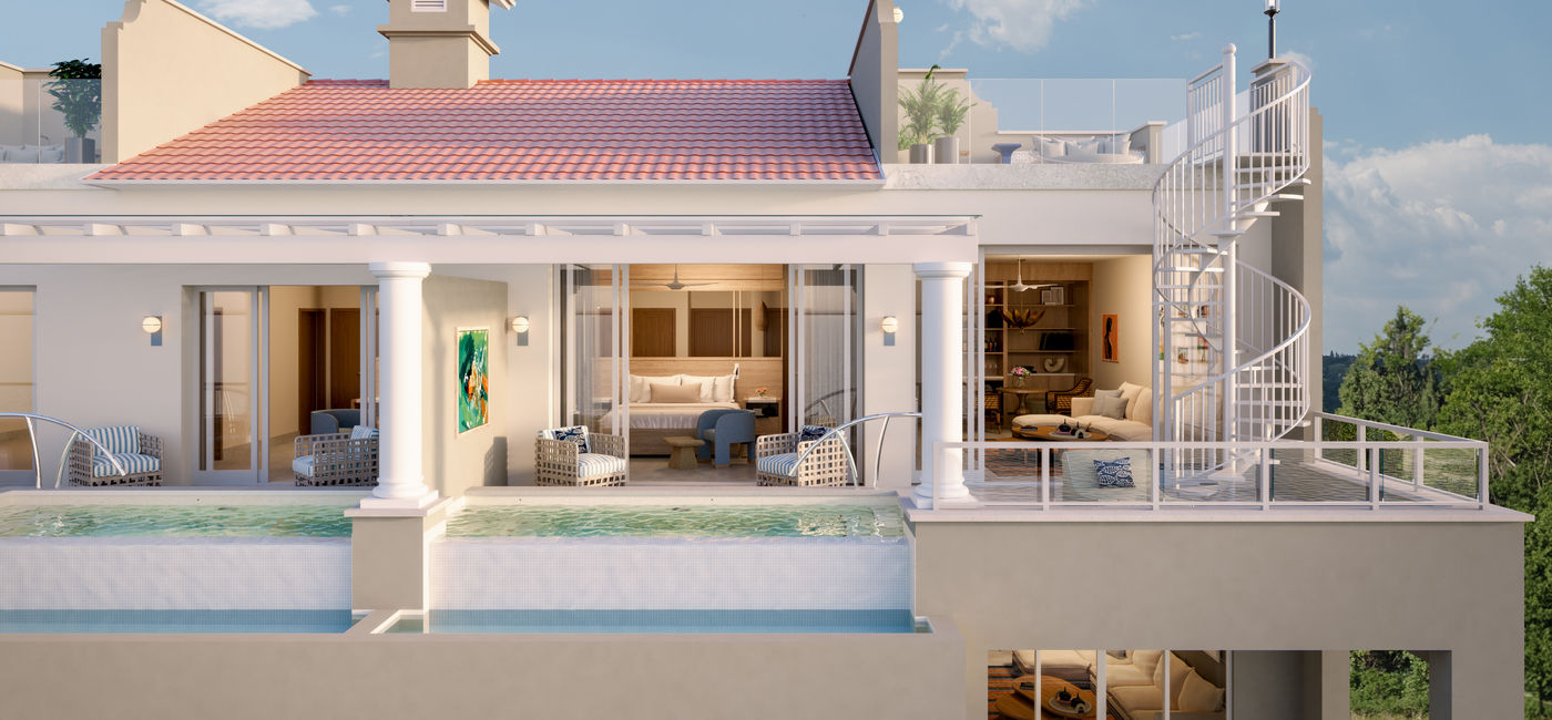 Image: Sandals Royal Caribbean Balmoral Beachfront One-Bedroom Skypool Butler Suite With Rooftop Terrace (Photo Credit: Sandals Resorts)