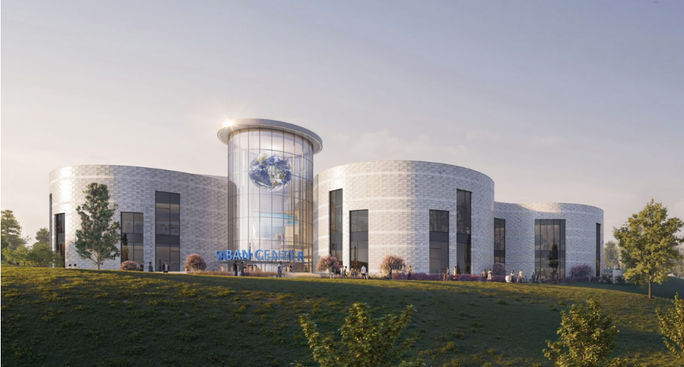 Rendering of Saban Center in Tuscaloosa, Alabama