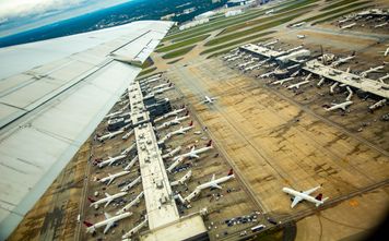 Aerial view of Hartsfield-Jackson Atlanta International Airport