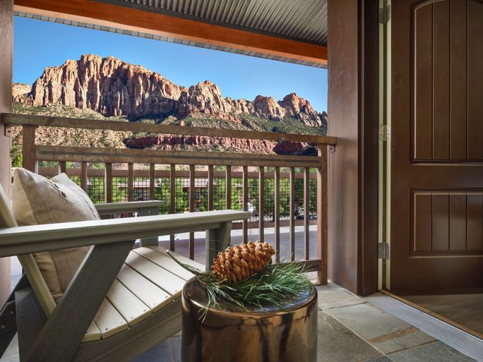 The view from a balcony at Red Cliffs Lodge Zion, A Tribute Portfolio