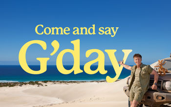 Robert Irwin and Ruby the Roo invite US travelers to 'Come and say G'day' in Tourism Australia's latest campaign.