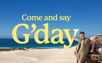 Robert Irwin and Ruby the Roo invite US travelers to 'Come and say G'day' in Tourism Australia's latest campaign.