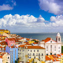 The historic district of Alfama in Lisbon, Portugal.