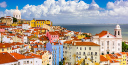 The historic district of Alfama in Lisbon, Portugal.