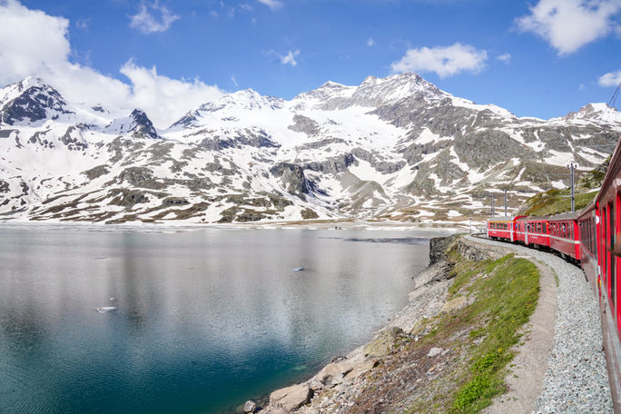 Bernina Express train Switzerland, train ride, trip, trains,