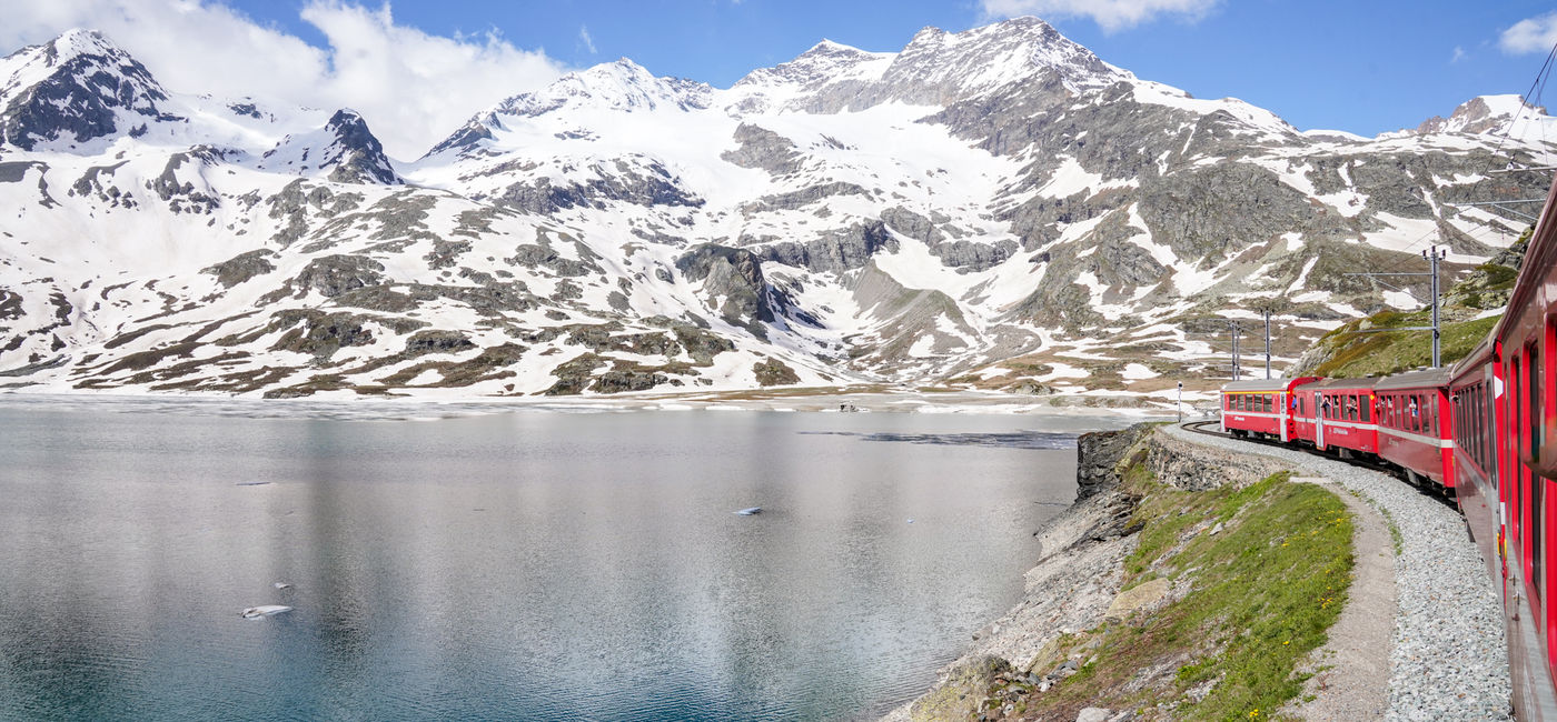Image: Bernina Express train in Switzerland (Photo Credit: Lauren Breedlove)