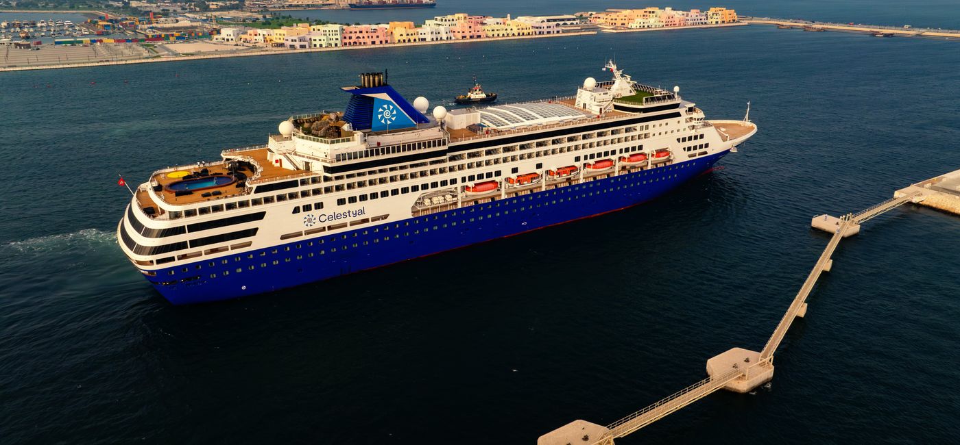 Image: Celestyal Journey arrived in Doha, Qatar (Photo Credit: Celestyal Cruises)
