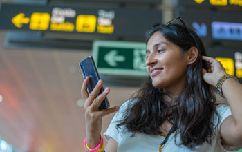 Woman in airport