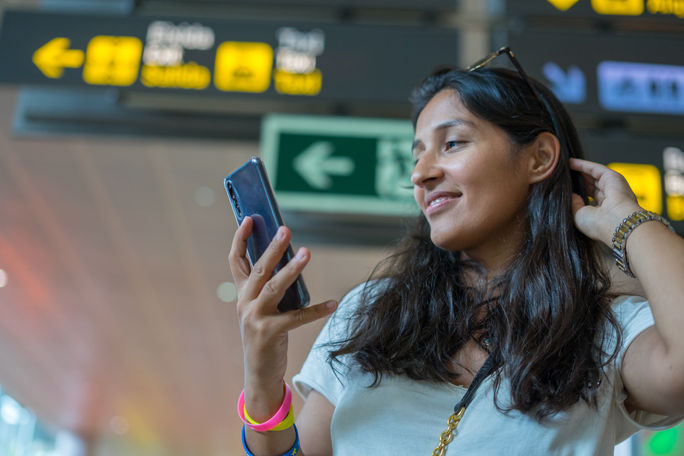 Woman in airport