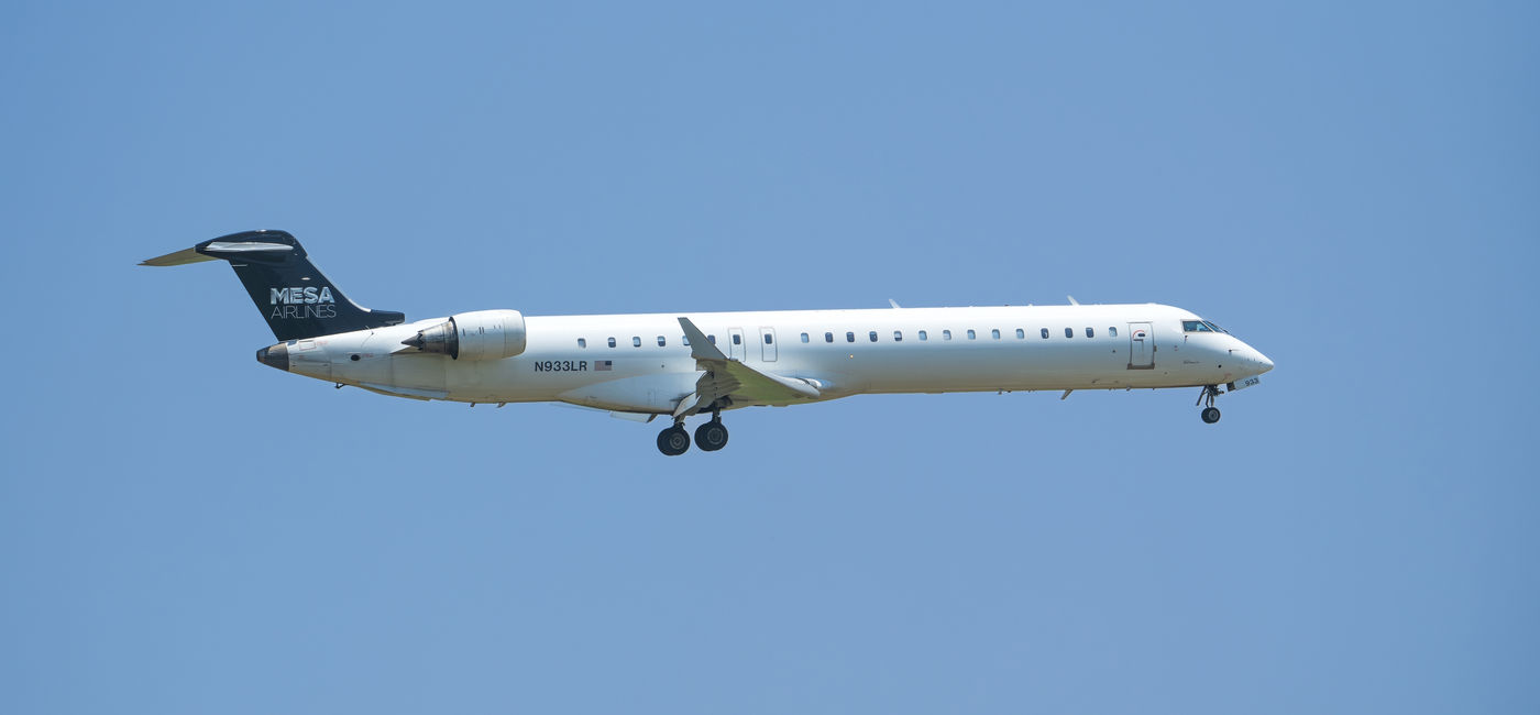 Image: Mesa Airlines aircraft (Photo Credit: leekris / Adobe Stock)