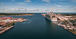 Aerial view of Port Canaveral, Florida