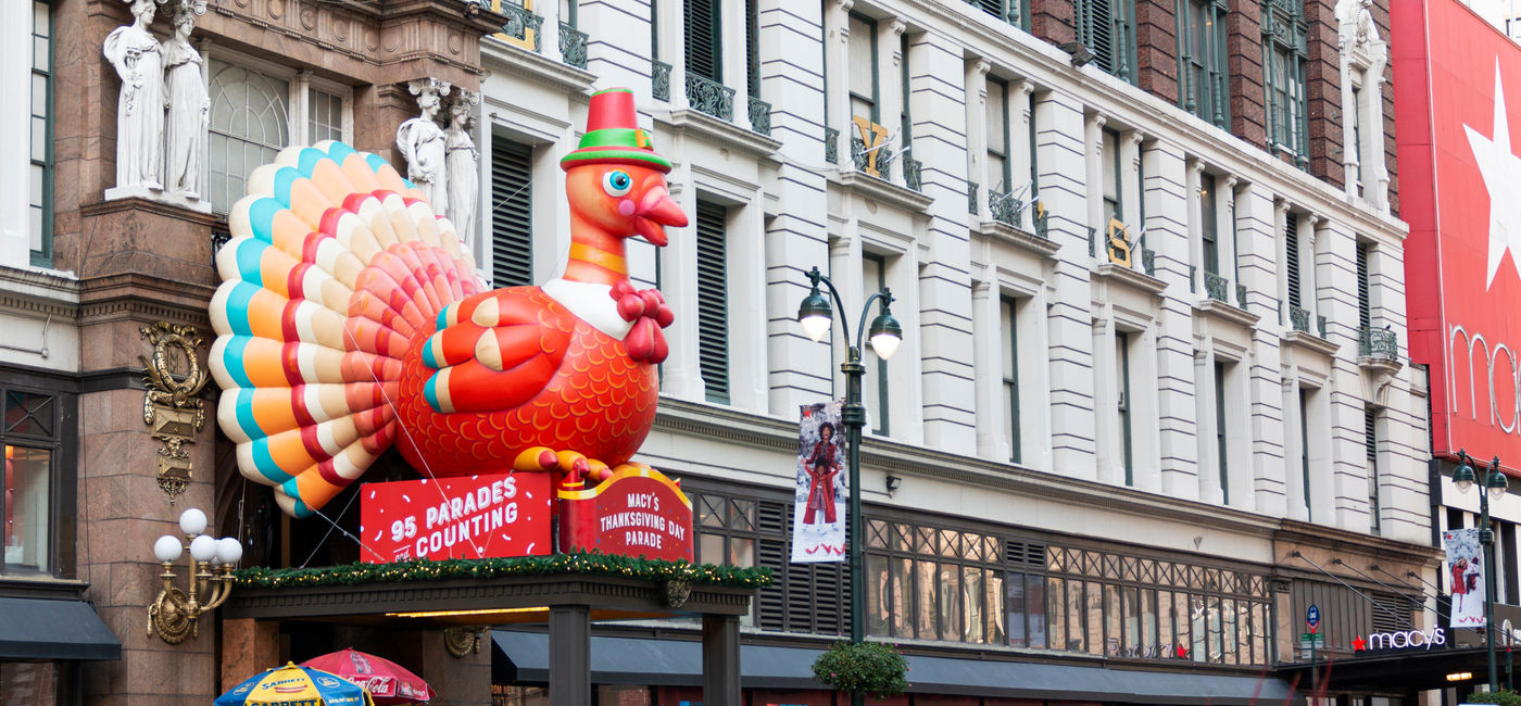 Image: Decorations for the Macy's Thanksgiving Day Parade in New York City. (Photo Credit: coachwood/Adobe)