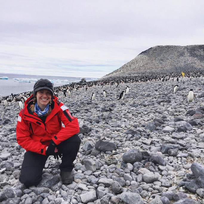 Beth Mercier in Antarctica Beth Mercier in Antarctica