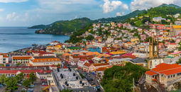 The town of St. George's, Grenada.