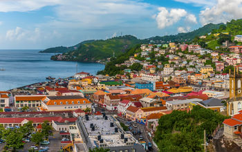 The town of St. George's, Grenada.