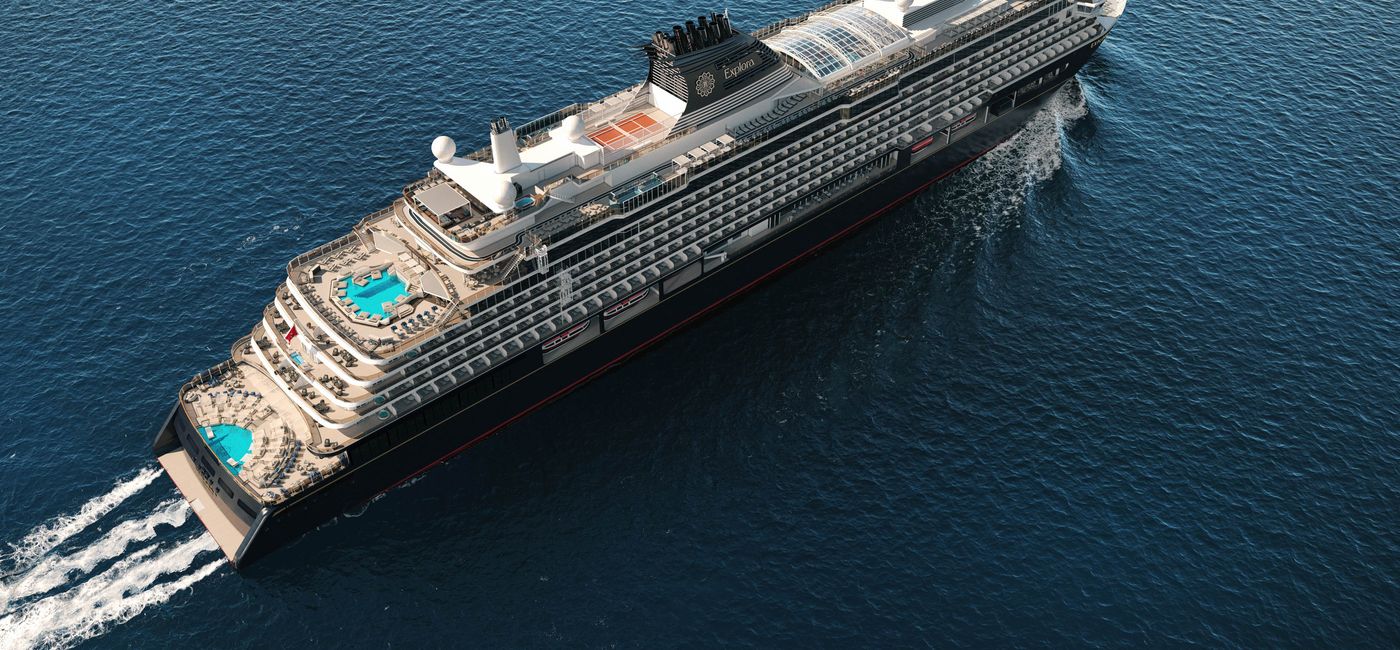 Image: Aerial view of Explora I. (Rendering via Explora Journeys) (Photo Credit: (photo via Explora Journeys))
