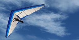 Hang gliding on a beautiful day