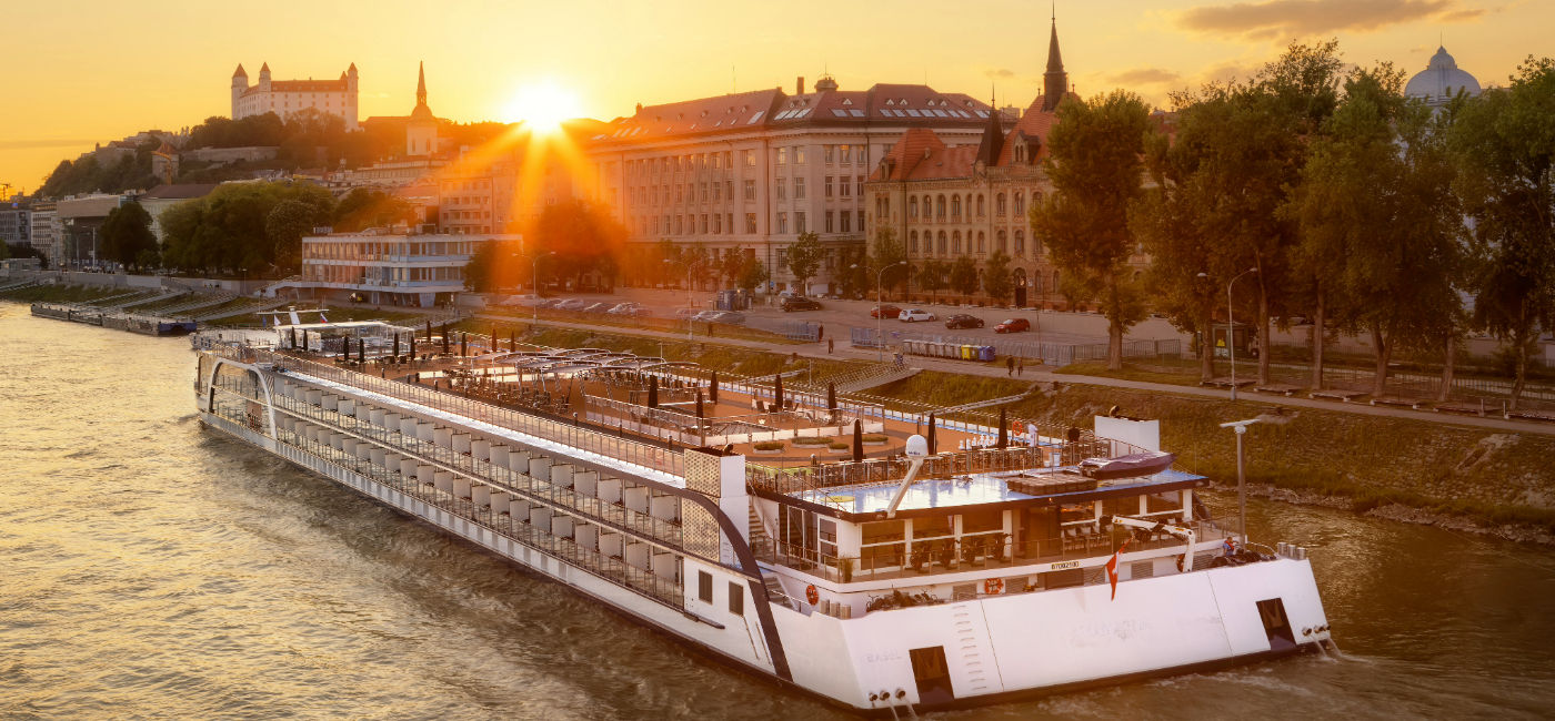 Image: AmaMagna sails along the Danube in Bratislava, Slovakia. (Photo Credit: AmaWaterways)